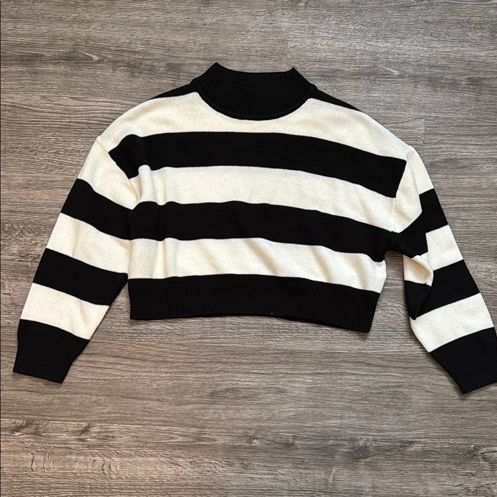 Divided M Striped Sweater